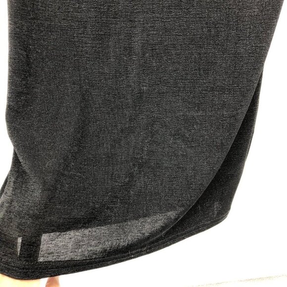 boohoo Solid Black Cowl Neck slinky full length Maxi Dress size 12 - Picture 12 of 15